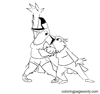 Tuca and Bertie Cartoon Coloring Pages