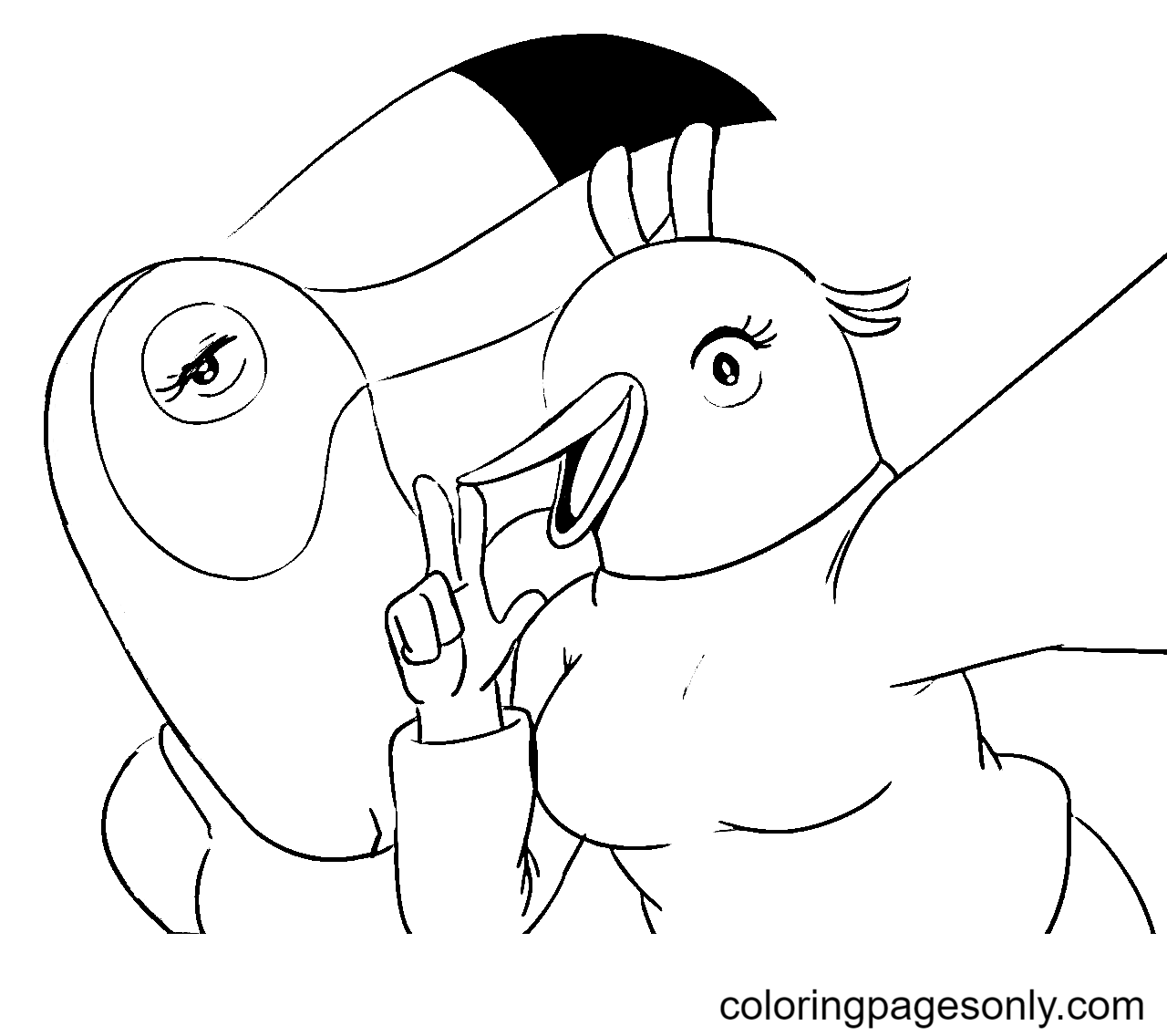 Tuca and Bertie Posing Coloring Page