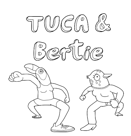 Tuca y Bertie para Imprimir Página para Colorear