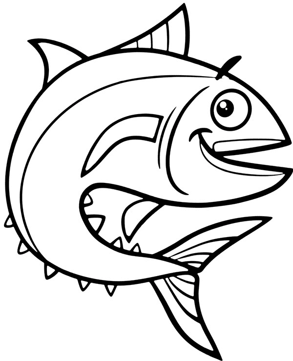 Tuna Fish Coloring Page