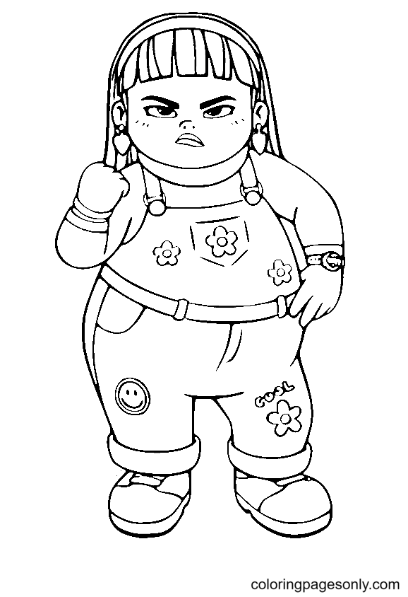 Turning Red Abby Coloring Page