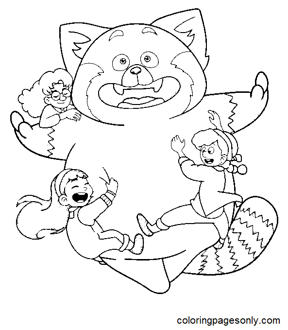 Turning Red Disney Pixar Coloring Pages