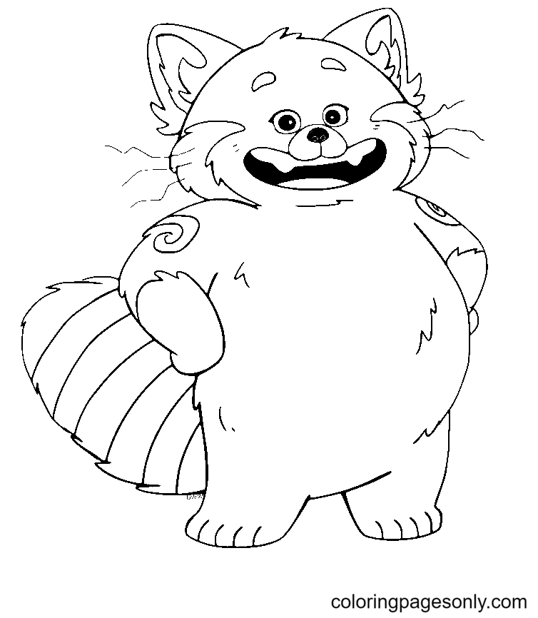 Turning Red Panda Coloring Pages Turning Red Coloring Pages 