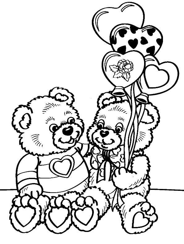 Dois lindos ursinhos de pelúcia de Teddy Bear