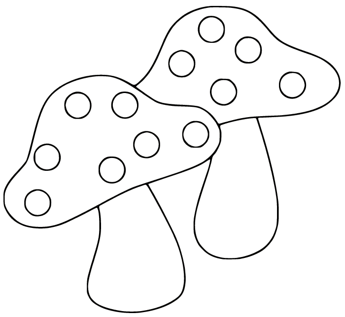 Twee eenvoudige paddenstoelen van Mushroom