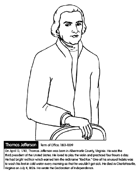 De Amerikaanse president Thomas Jefferson van Thomas Jefferson