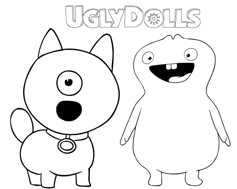 Ugly Dog and Wage Coloring Page