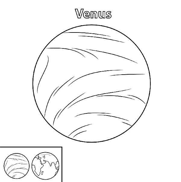 Venus Planet Coloring Pages