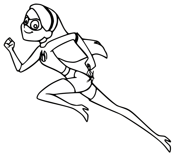Violet Running Coloring Page