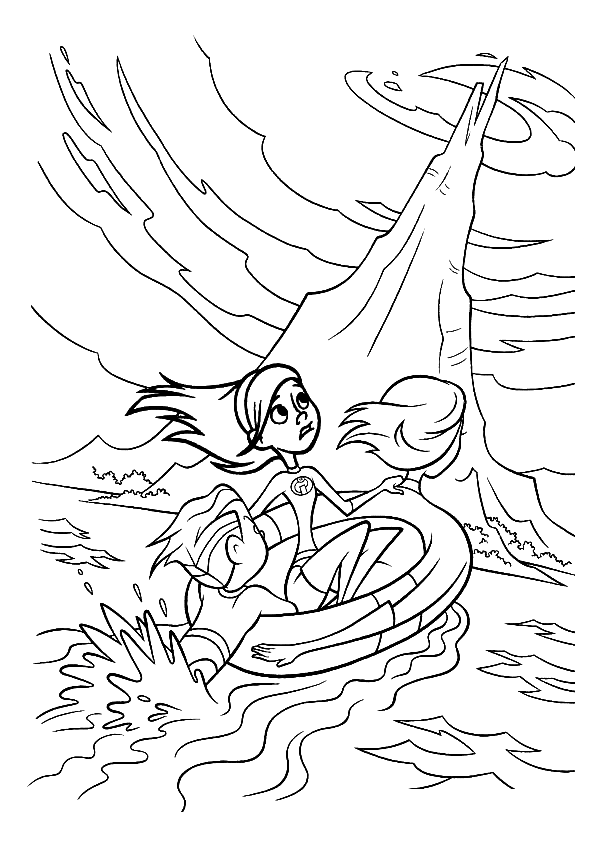 Violet with Dash Coloring Pages