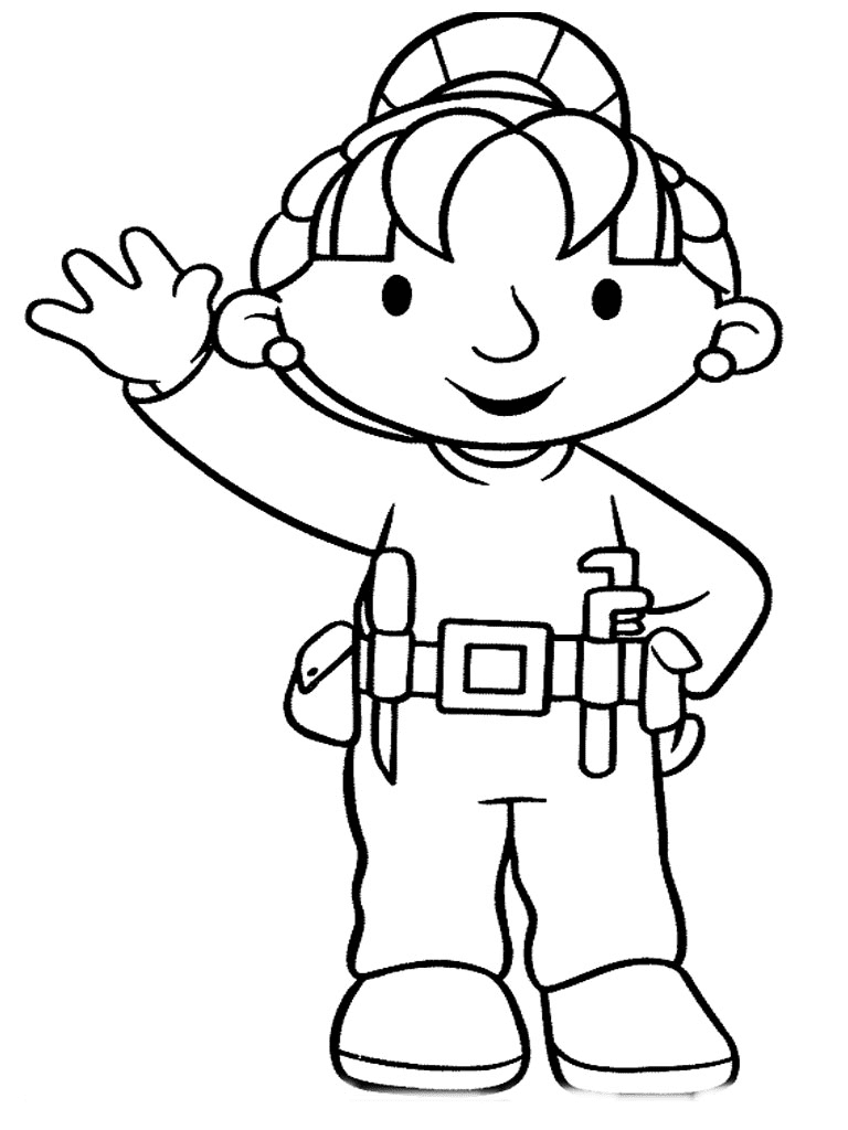 Wendy the Builder Coloring Page