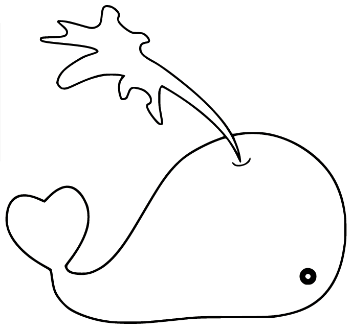 Whale Spouting Coloring Page