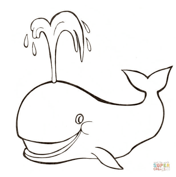 Wal speit Wasser aus Wal