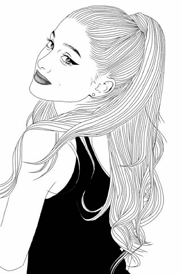World Star Ariana Grande Coloring Pages