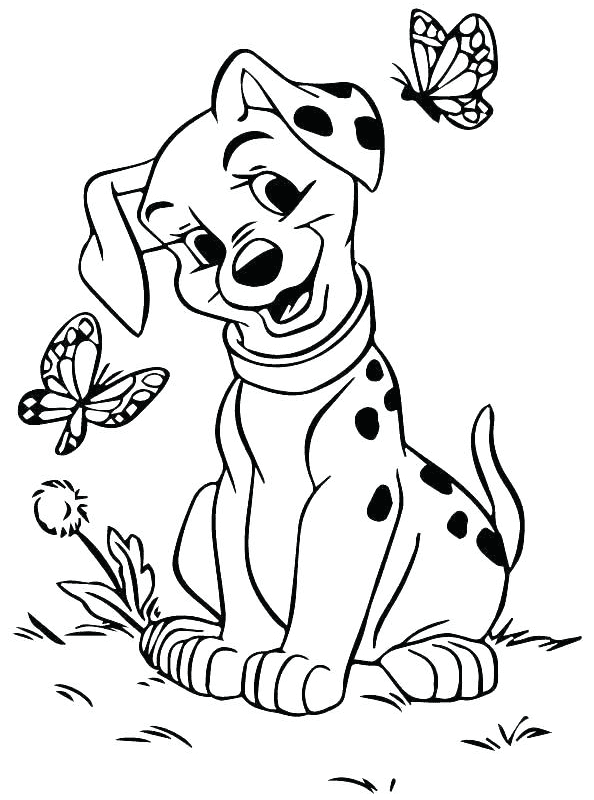 Adorable Dalmatian Coloring Page