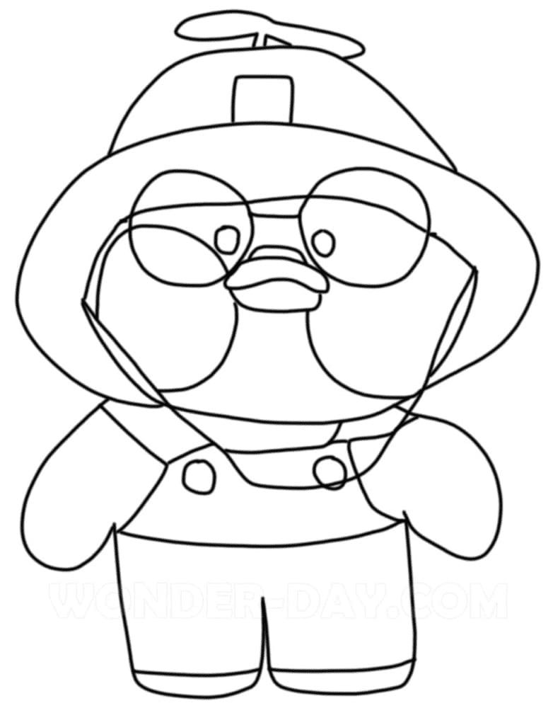 Adorable Lalafanfan Coloring Page