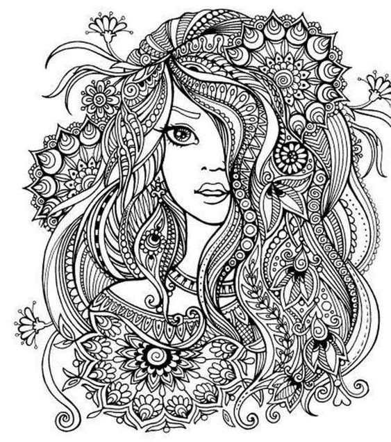 Aesthetic Drawing Girl Coloring Page