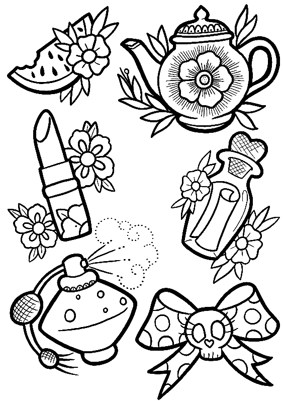 Aesthetic Drawing for Girls Coloring Page