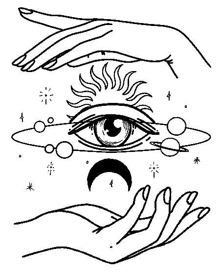 Aesthetic an Eye in Space Coloring Page