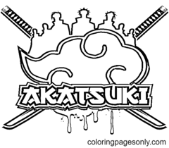 Desenhos de Akatsuki para colorir - AniYuki - Anime Portal