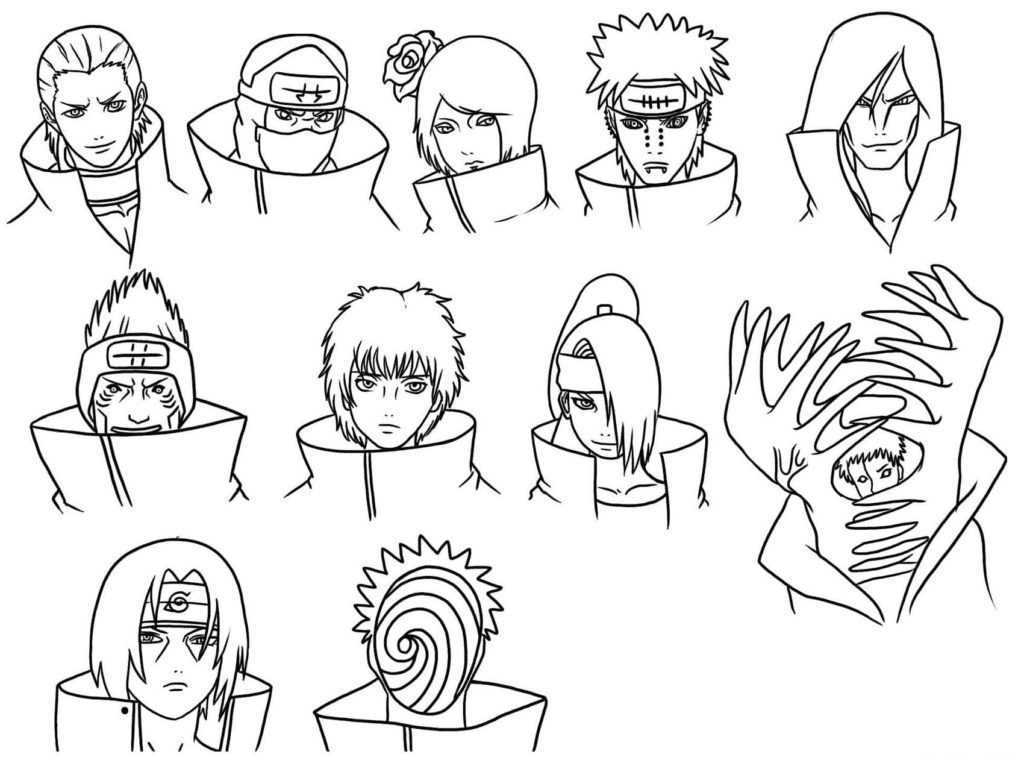 Akatsuki-gezichten van Akatsuki