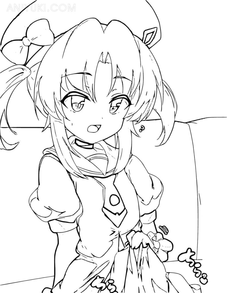 Alice Kurobane from Shadowverse Coloring Page