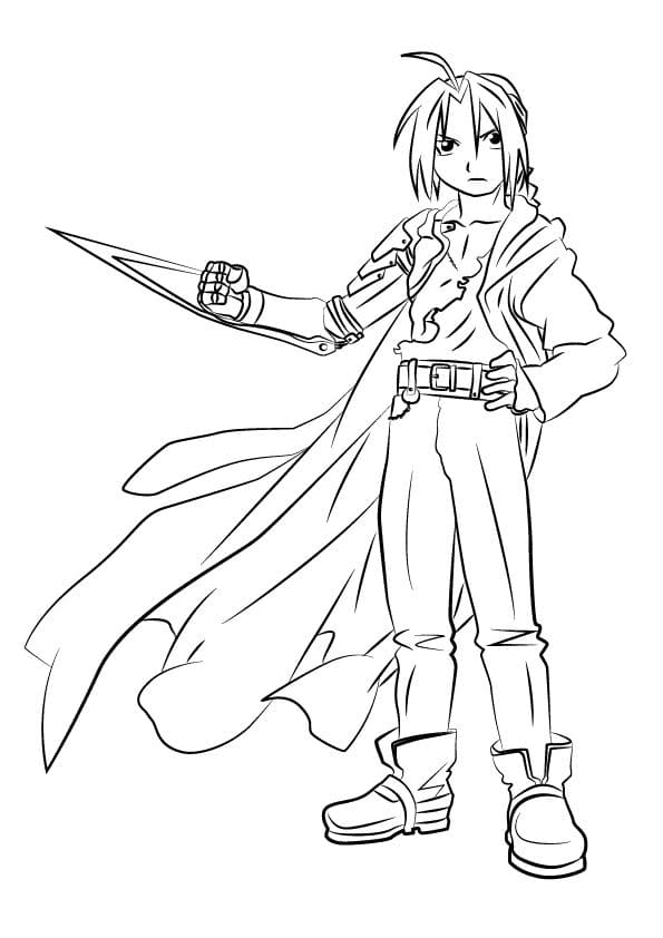 Amazing Edward Elric Coloring Page