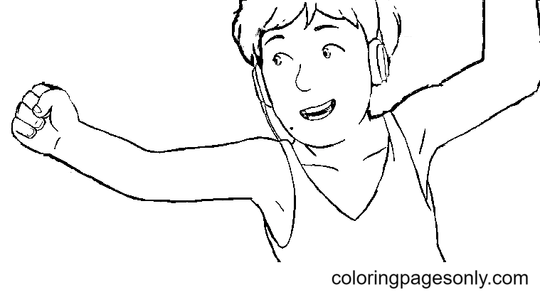 Amin Finds Happiness Coloring Page