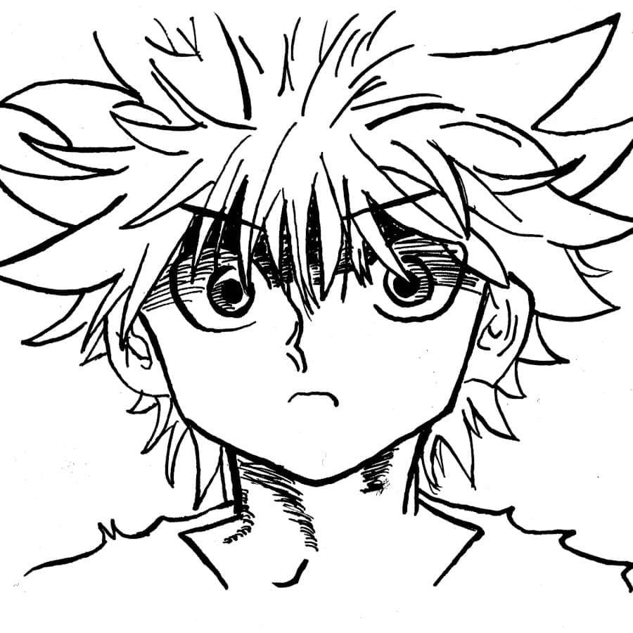 Angry Killua Zoldyck Coloring Pages