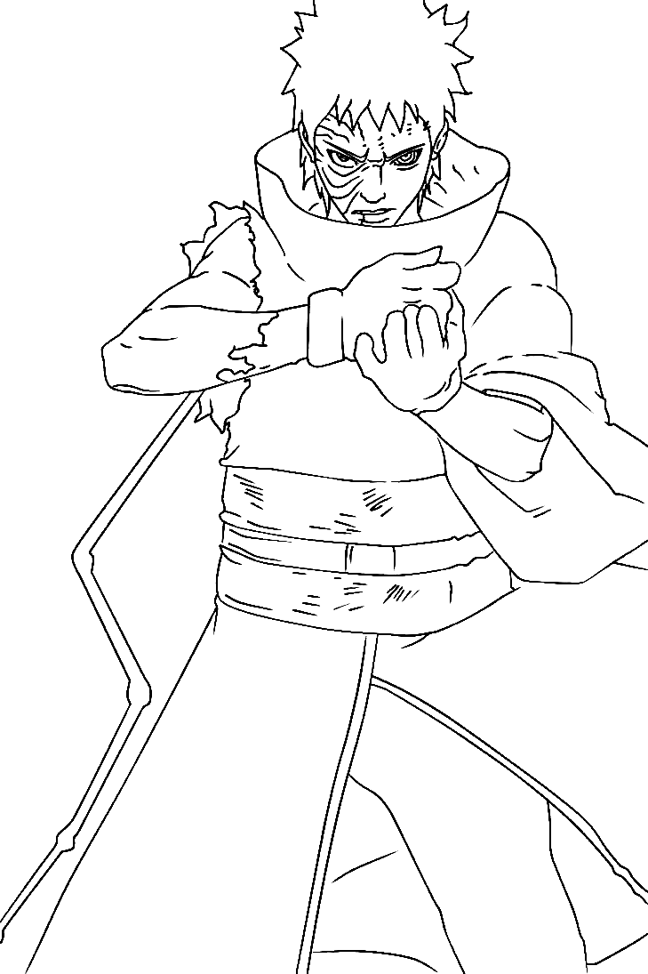 Angry Obito Coloring Pages