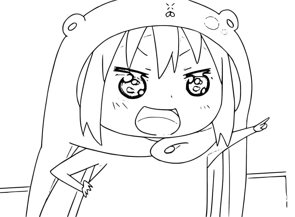 Angry Umaru Doma Coloring Pages
