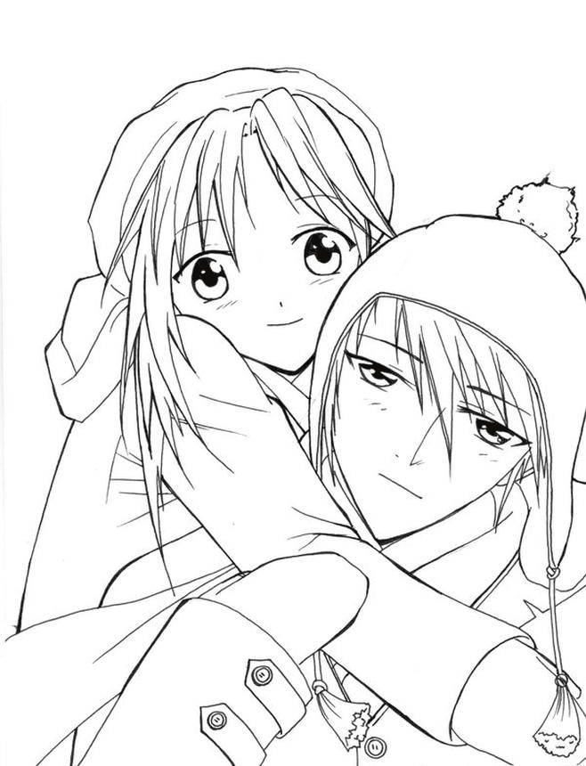 Anime Couple قابلة للطباعة مجانًا من Anime Couple