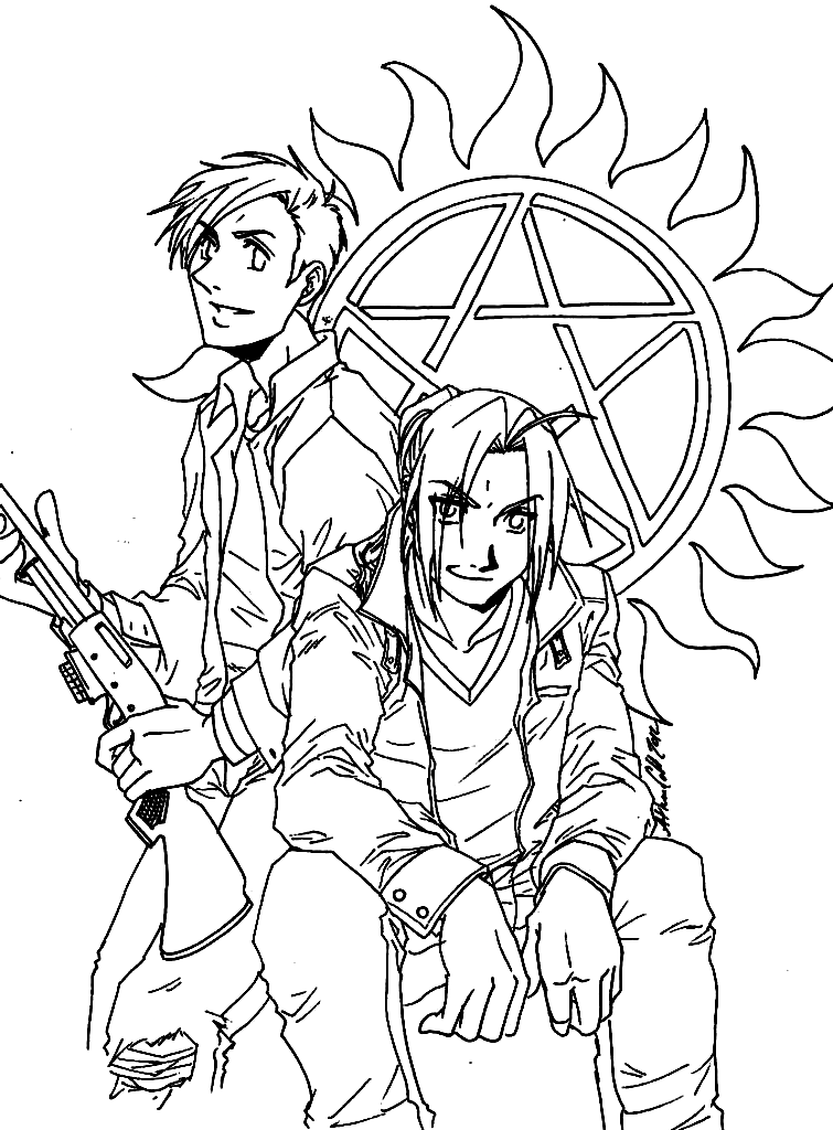Anime Fullmetal Alchemist Printable Coloring Pages