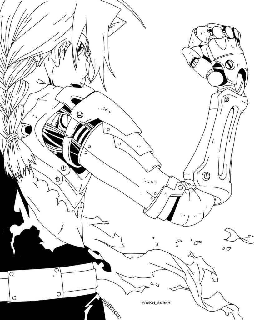 أنمي Fullmetal Alchemist Coloring Page
