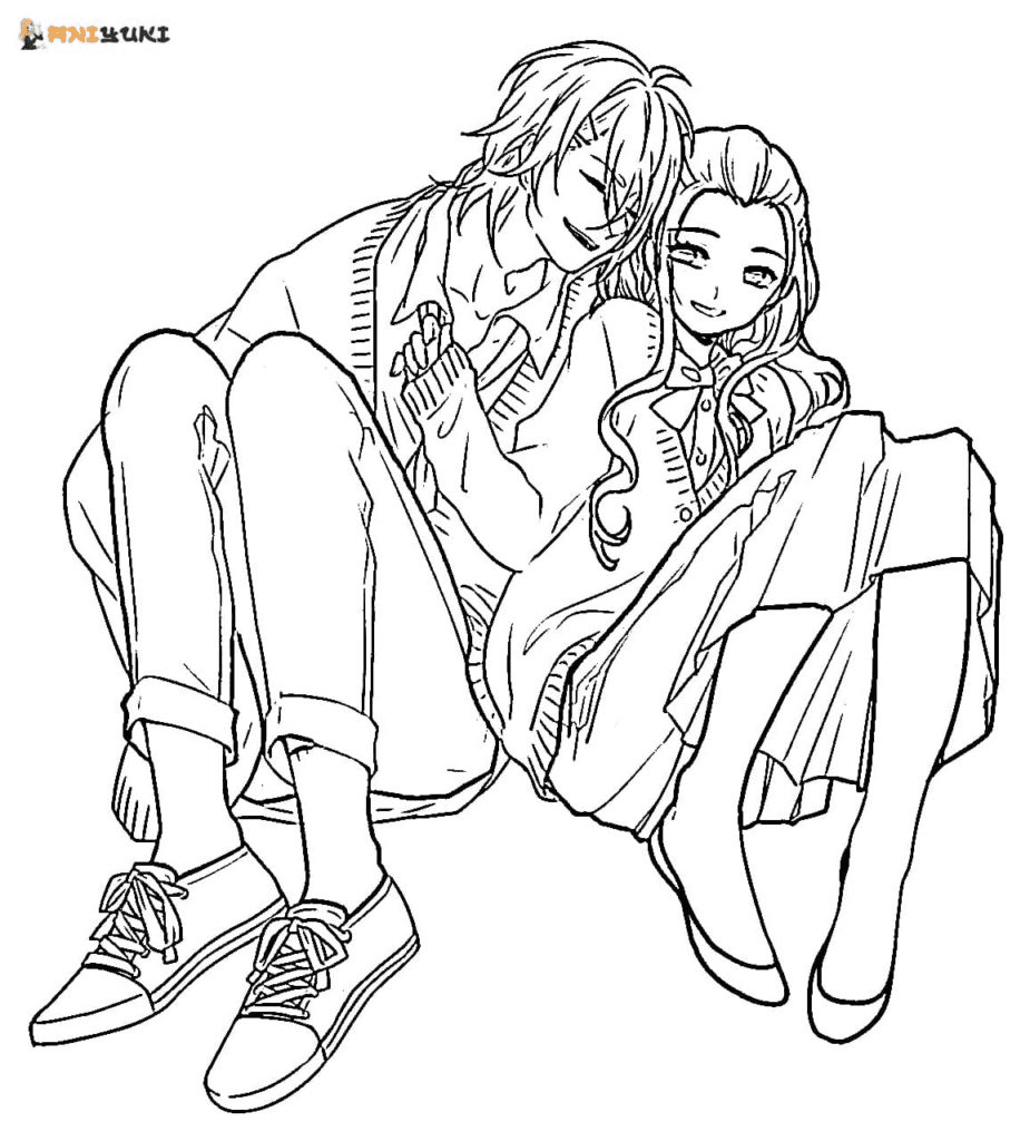 Anime Girl et son petit ami de Anime Couple