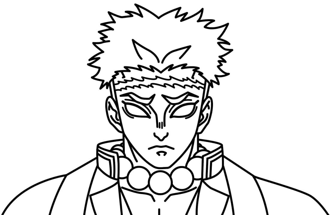 Anime Gyomei Himejima Coloring Pages