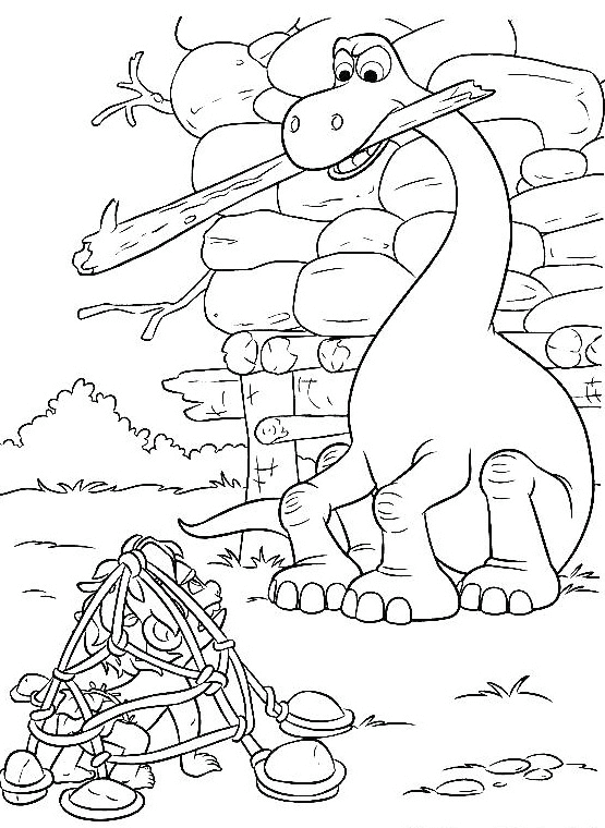 Arlo Helps Spot Good Dinosaur Coloring Pages