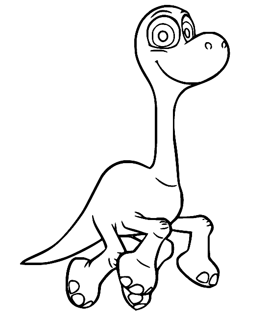 Arlo from the Good Dinosaur Coloring Page