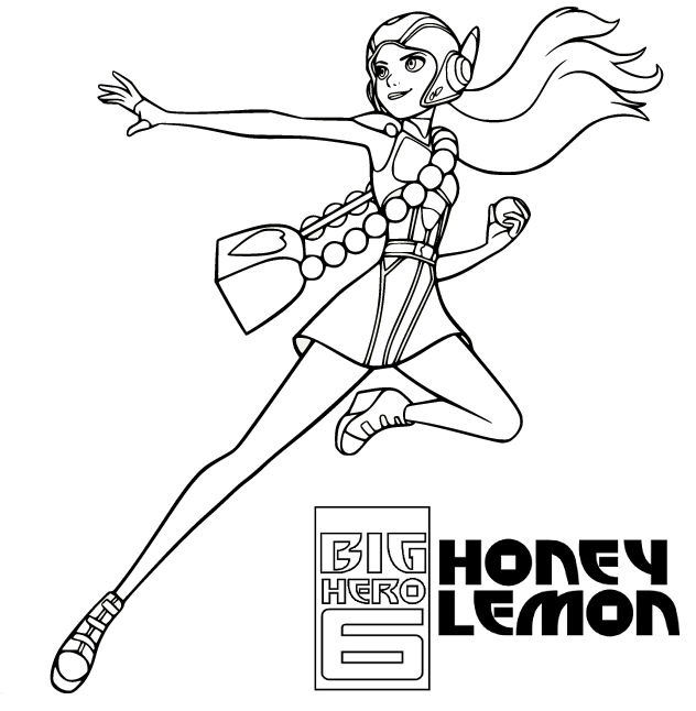 Armored Honey Lemon Coloring Page