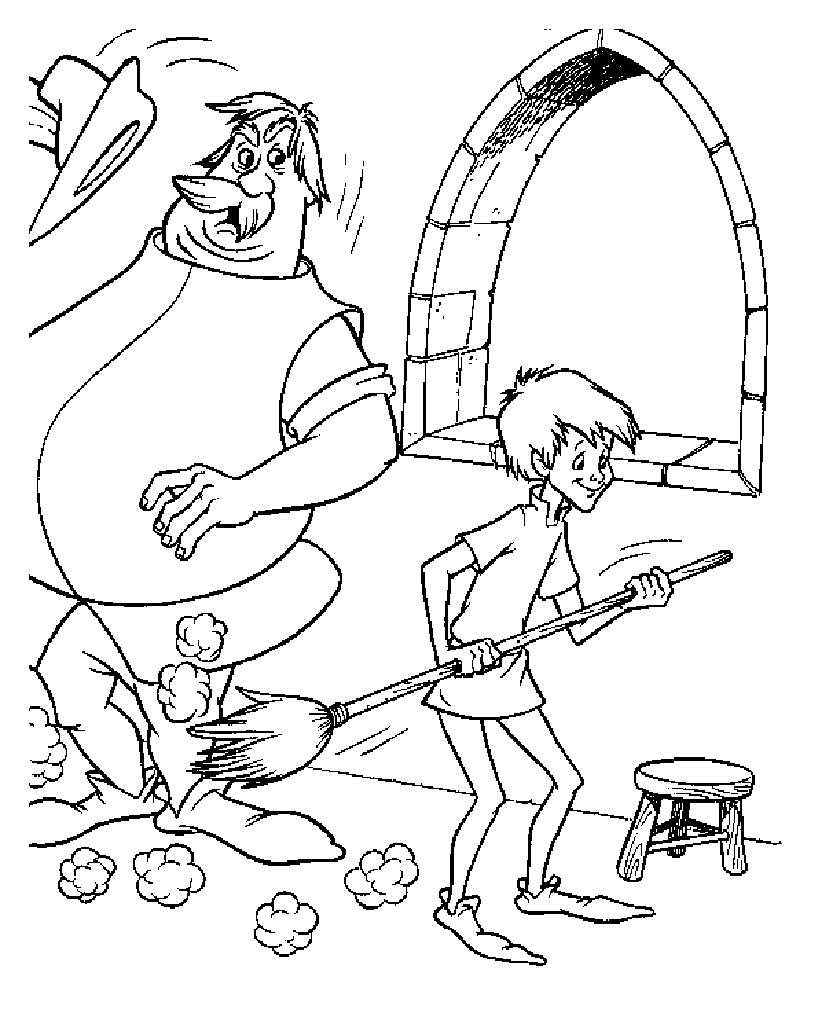 Arthur en Sir Ector van Sword in the Stone