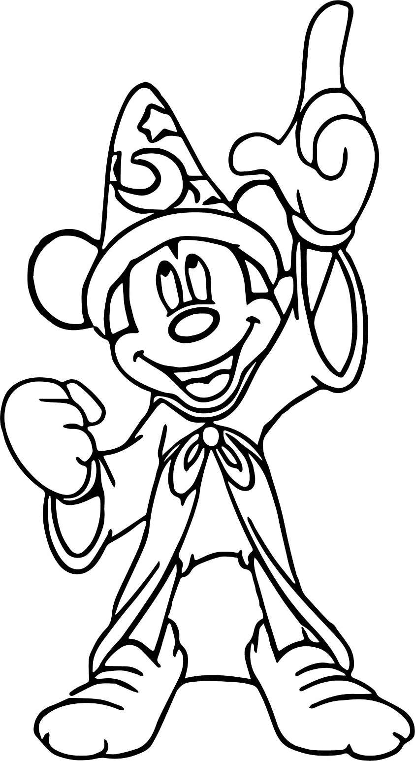 Awesome Mickey Fantasia Coloring Page