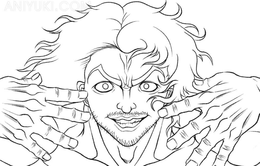 Baki Anime Coloring Pages
