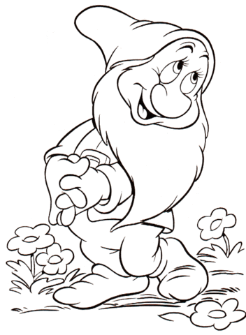 Bashful dwarf Coloring Pages