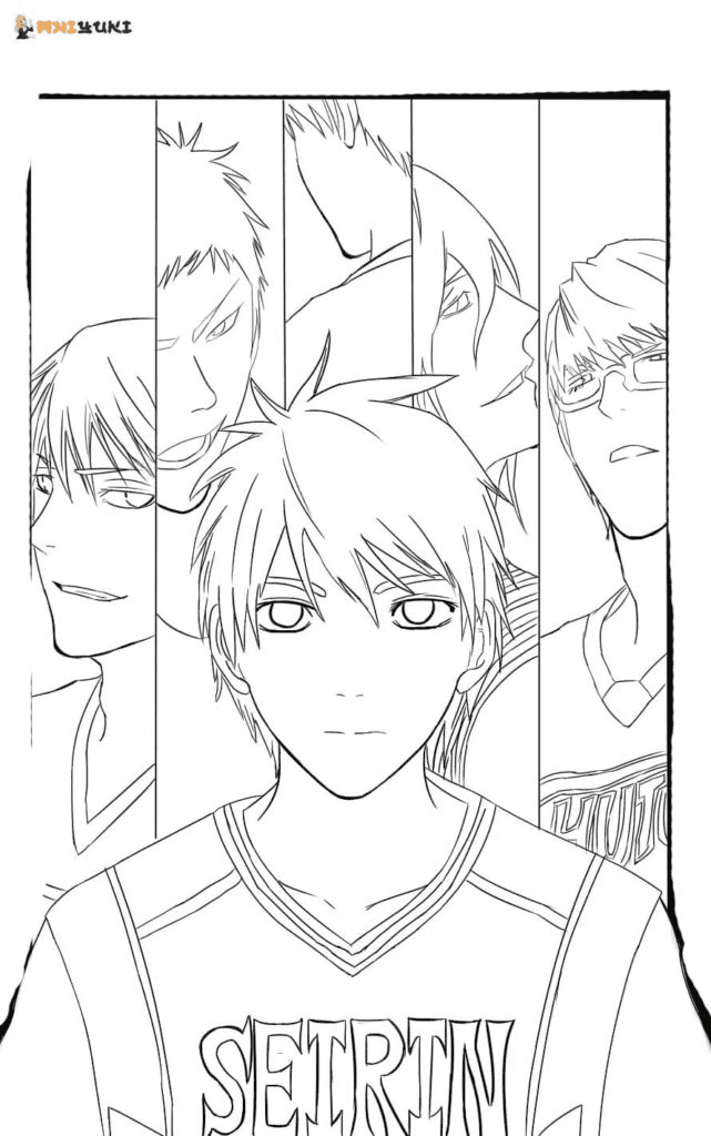 Basketball team Coloring Page