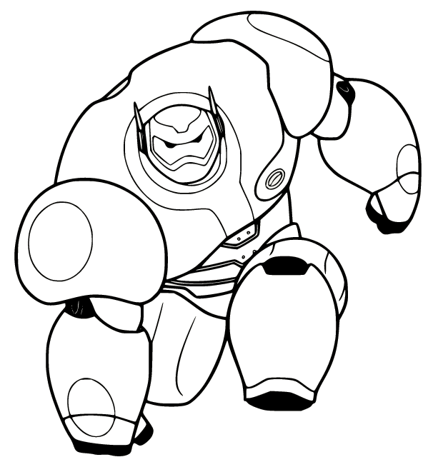 Baymax Landing Coloring Pages