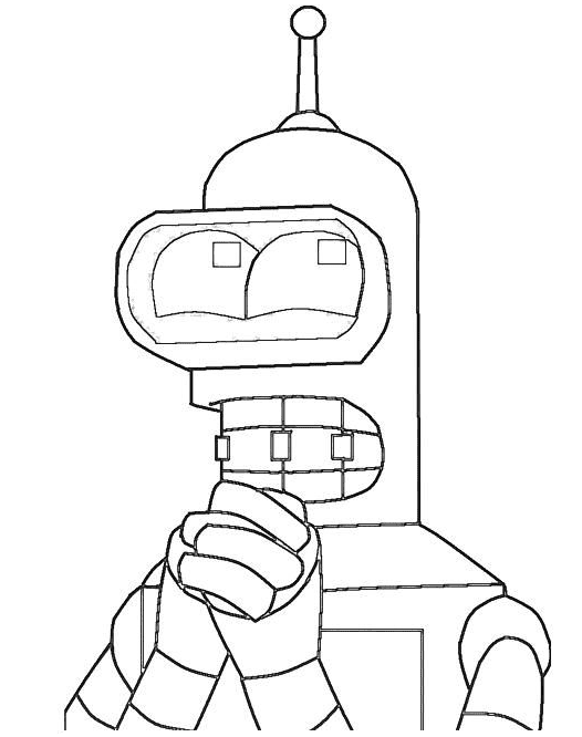 Bender Futurama Coloring Pages