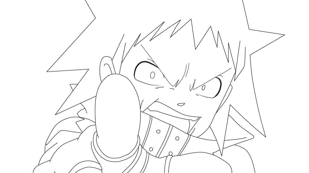 Black Star In Soul Eater Coloring Page