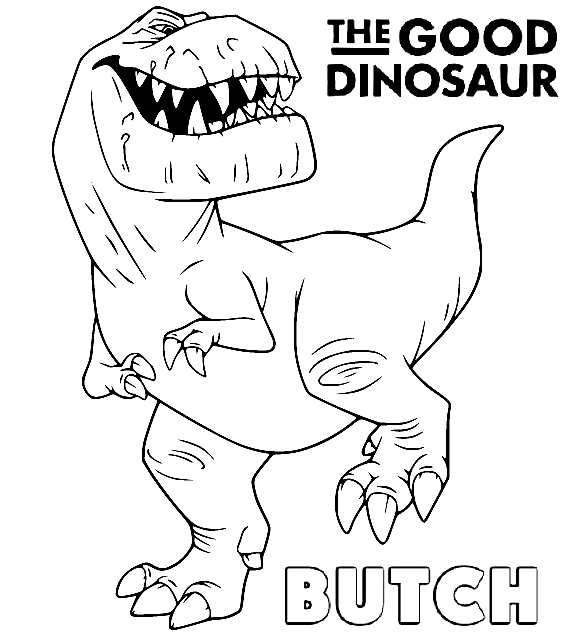 Butch from the Good Dinosaur Coloring Page - Free Printable Coloring Pages