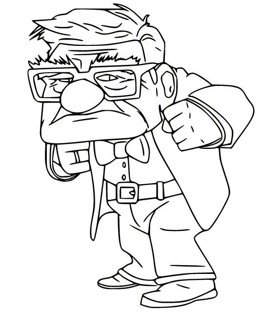 Carl Fredricksen from Up Coloring Pages