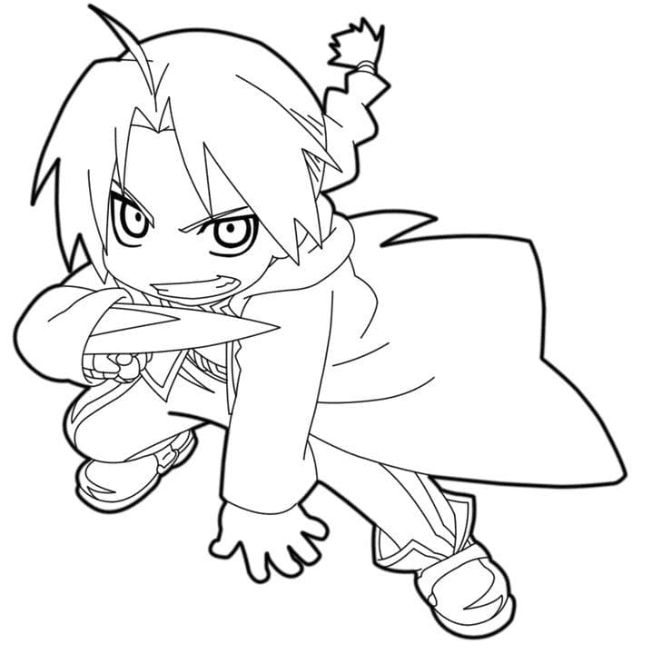 Chibi Edward Coloring Pages
